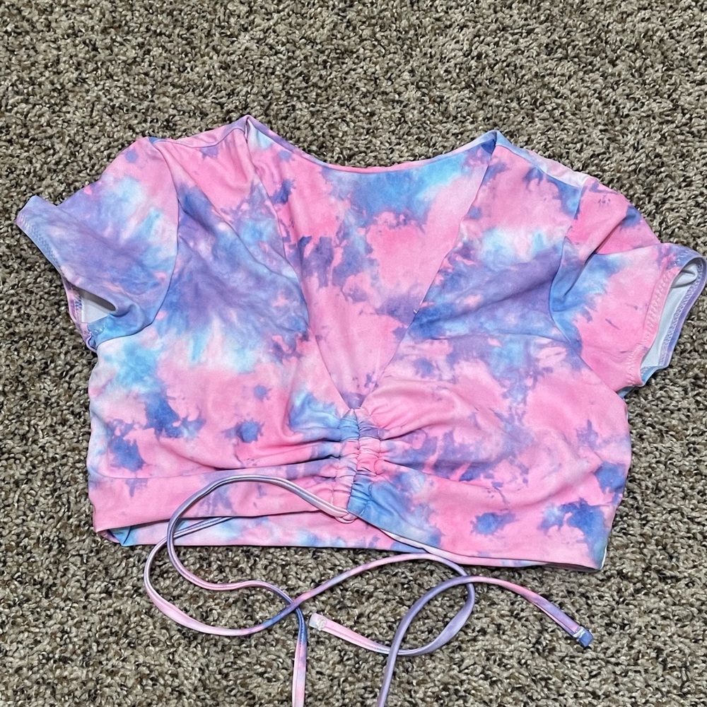Tie Dye Swim Top